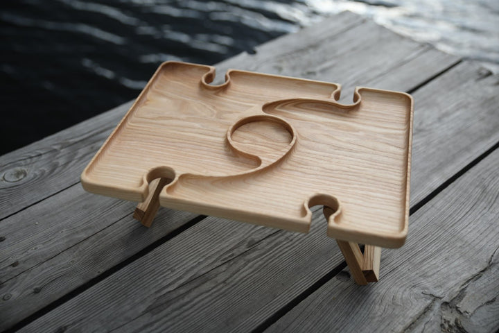 Wine Table Original – Wooden Portable Stand