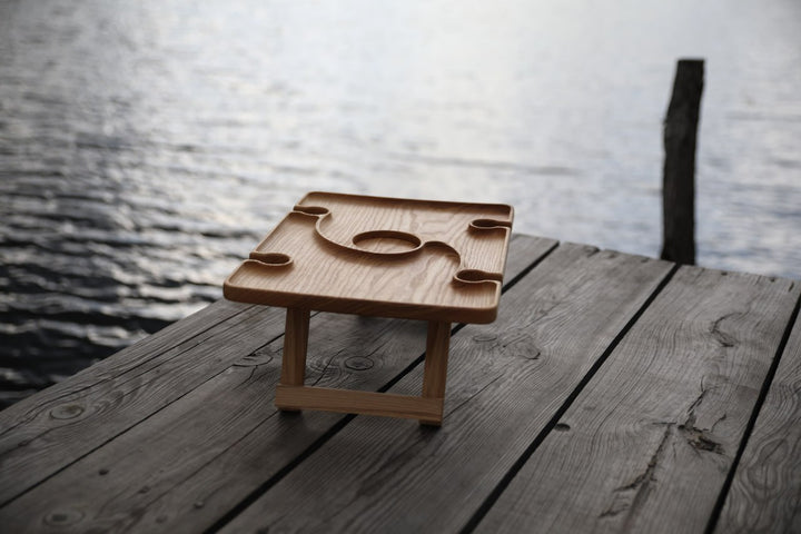 Wine Table Original – Wooden Portable Stand