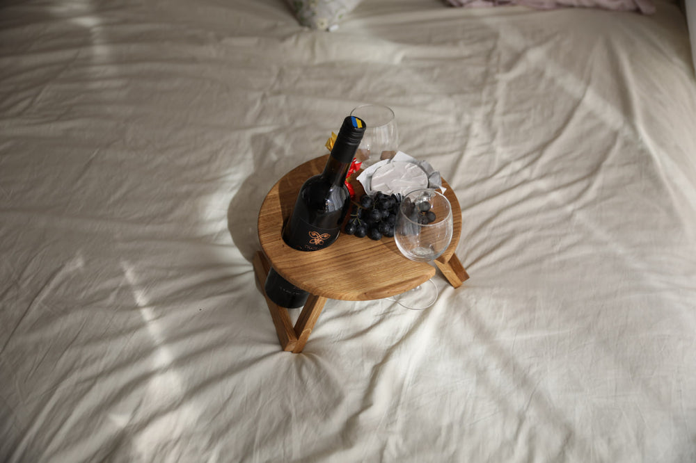 Handcrafted-wooden-wine-table-for-outdoor-use