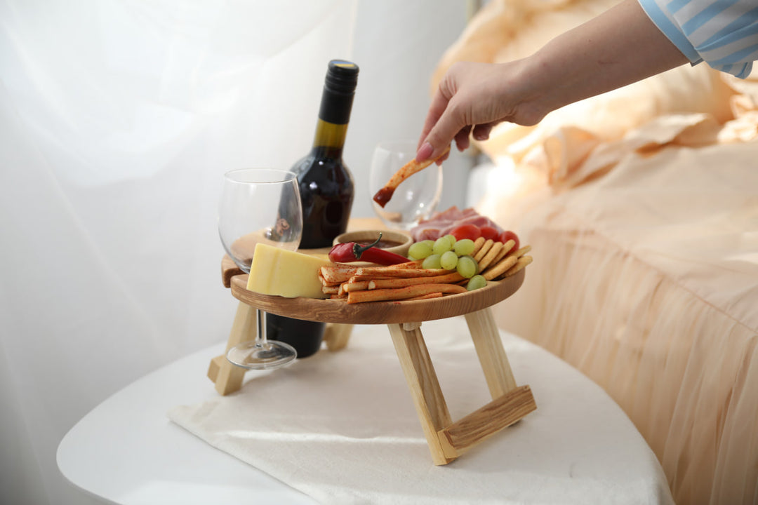 Compact-wine-picnic-table-with-foldable-legs