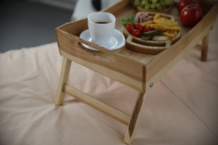 Foldable-wooden-breakfast-tray-with-handles-and-sturdy-legs