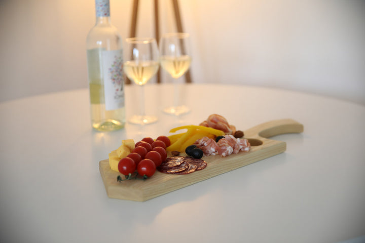 Handcrafted-wooden-charcuterie-board-with-handle