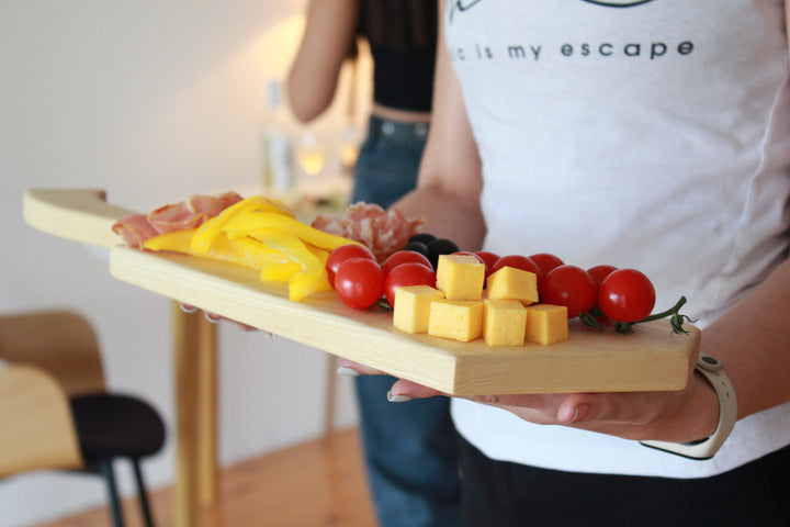 Handcrafted-wooden-charcuterie-board-with-handle