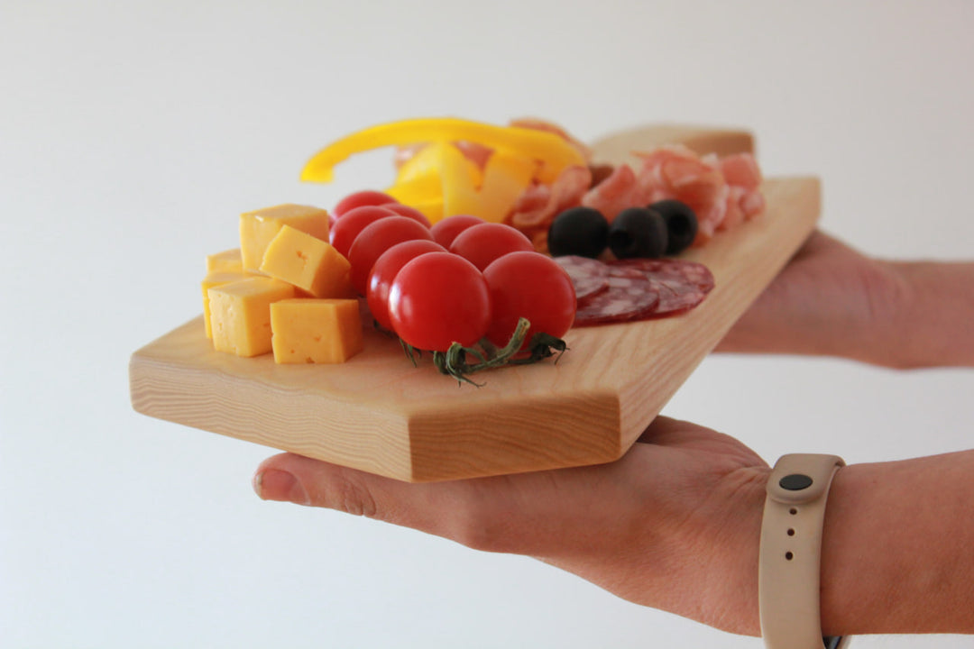 Handcrafted-wooden-charcuterie-board-with-handle