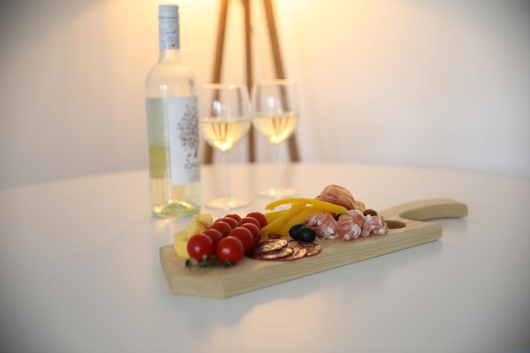 Handcrafted-wooden-charcuterie-board-with-handle