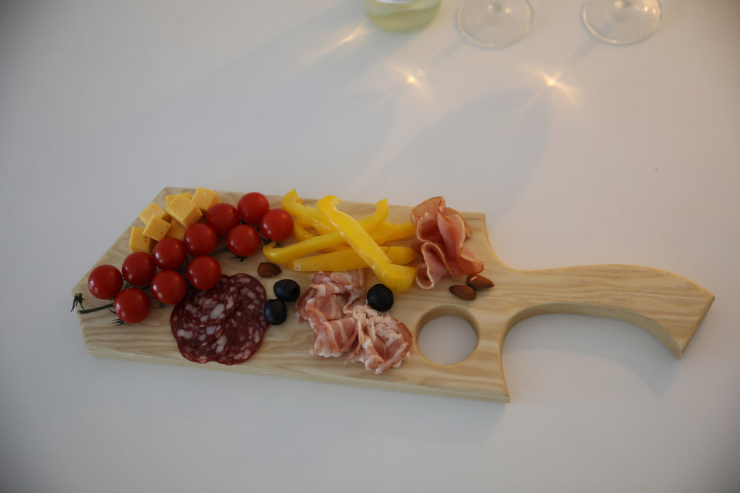 Handcrafted-wooden-charcuterie-board-with-handle