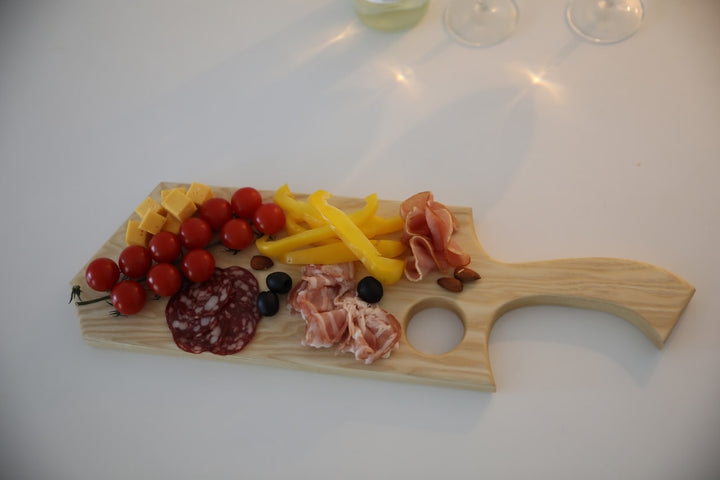 Handcrafted-wooden-charcuterie-board-with-handle