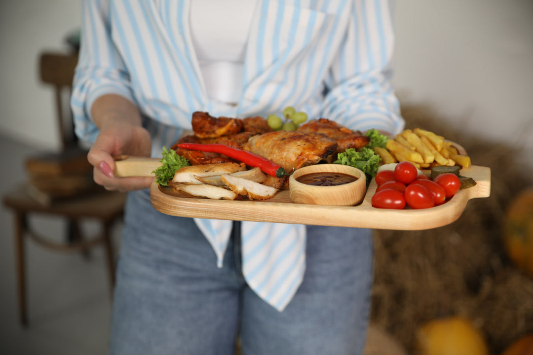 Handmade-oak-ash-wood-board-for-serving-meats