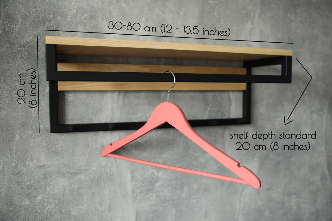 Entryway Shelf With Hooks - Reclaimed Wood Hook Shelf