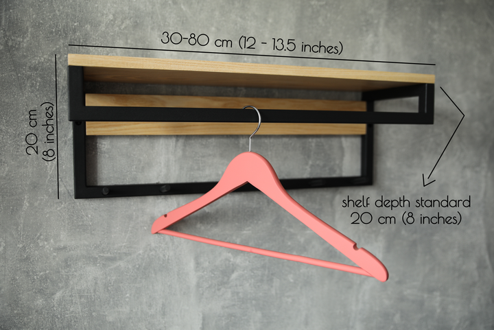 Entryway Shelf With Hooks - Reclaimed Wood Hook Shelf