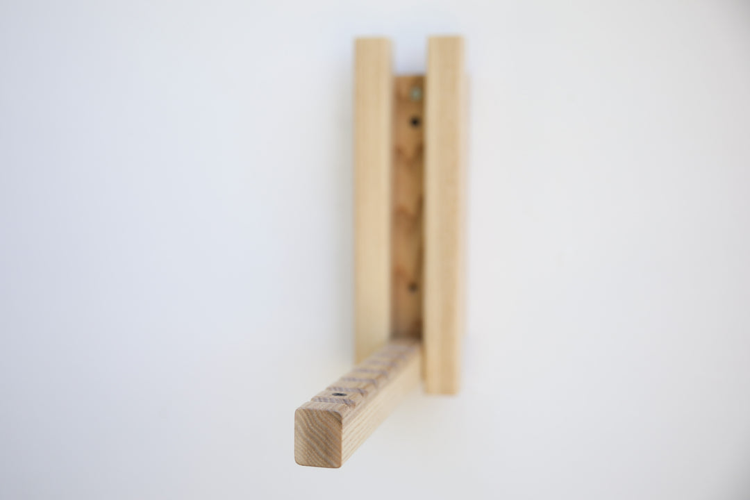 Wall Mounted Folding Coat Rack | Modern Solid Wood Clothes Rack