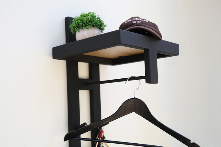 Minimalist Wall Coat Rack | Modern Metal Entryway Organizer