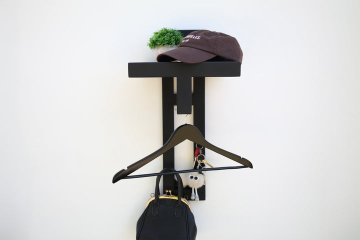 Minimalist Wall Coat Rack | Modern Metal Entryway Organizer