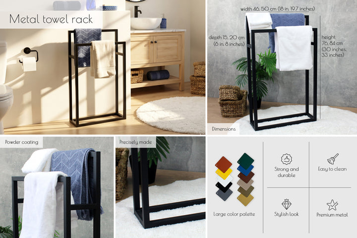 Floor Shelf for Towels in The Bathroom - Towel Storage