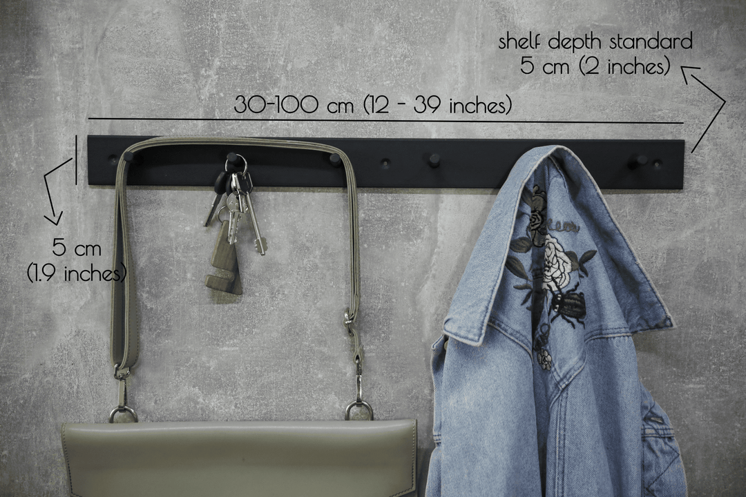 Modern Entryway Wall Hook Strip - Metal Clothes Hanger