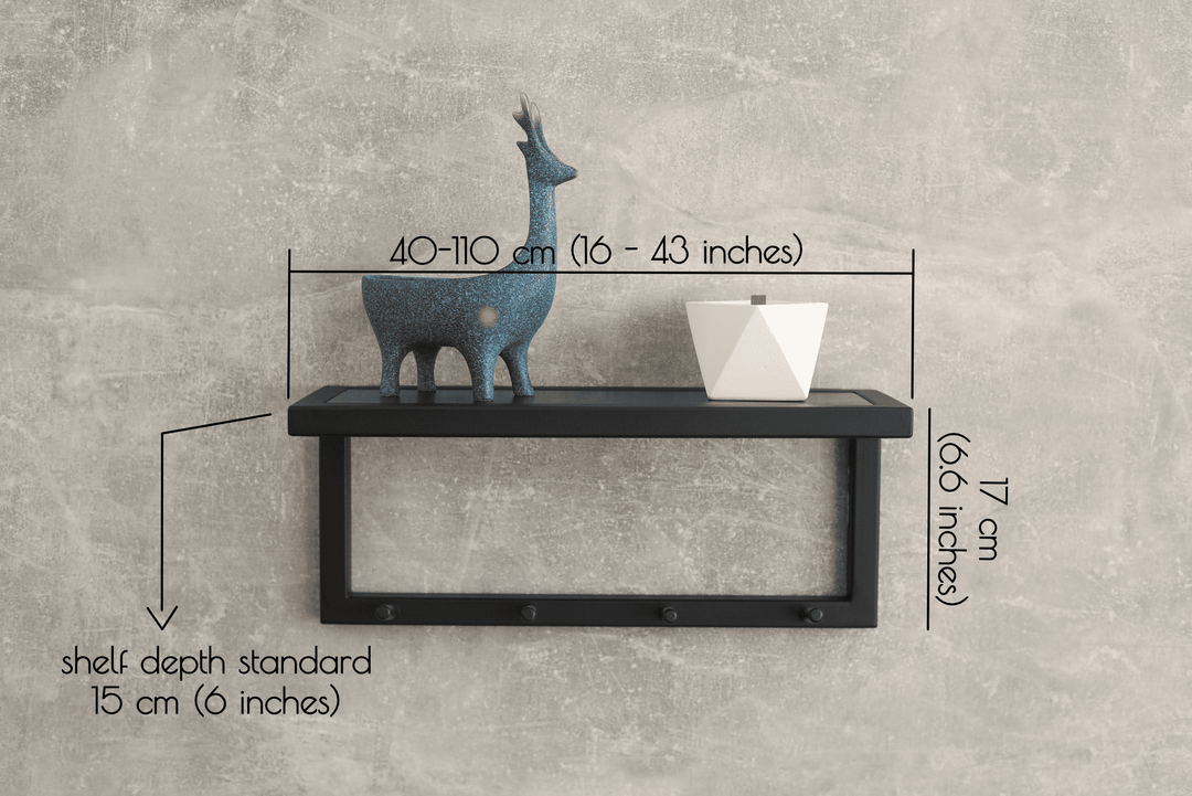 Entryway Shelf with Hooks - Hallway Storage
