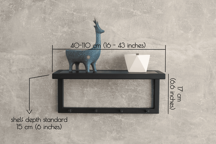 Entryway Shelf with Hooks - Hallway Storage