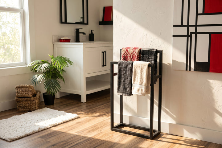 Floor Shelf for Towels in The Bathroom - Towel Storage