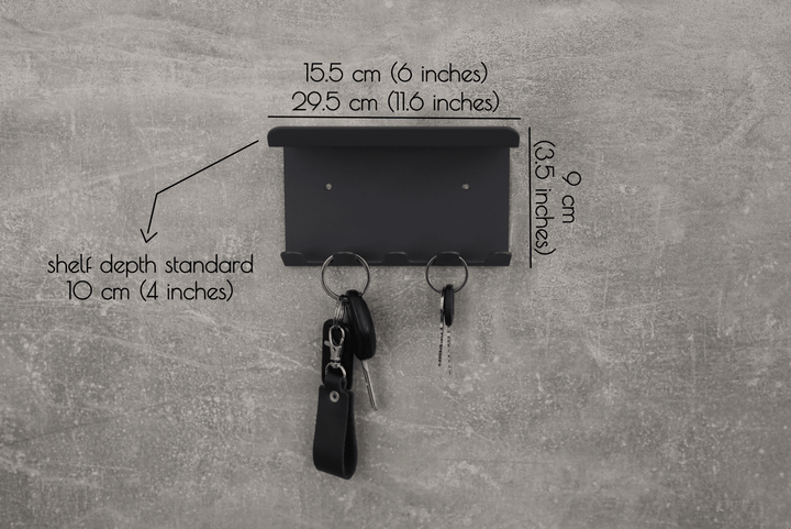 Metal Key Holder with Shelf – Stylish & Practical Storage