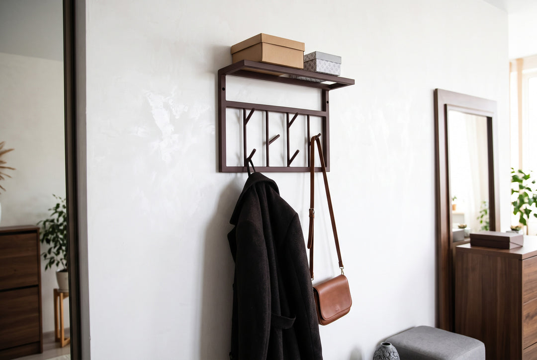 Industrial Metal Wall Hook Rack - Loft Style