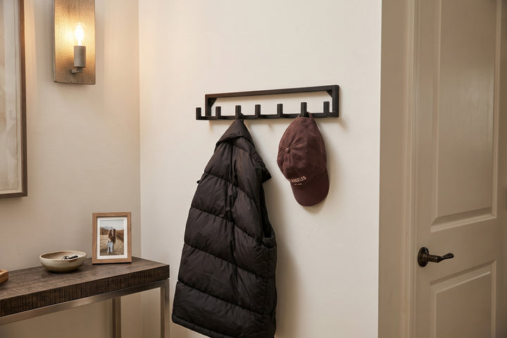 Minimalist Wall Hooks Rack | Modern Metal Coat Hanger