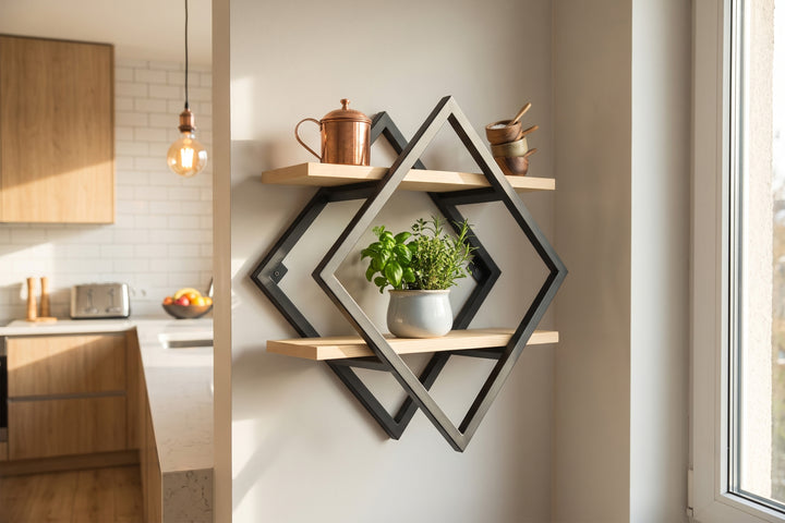 Handcrafted Wood & Metal Shelf – Stylish & Functional