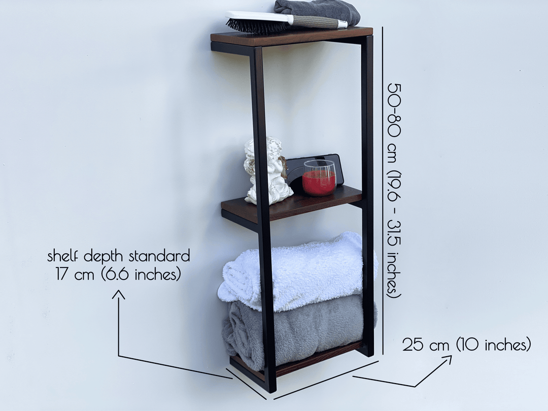 Modern Metal & Wood Towel Rack – Stylish Bathroom Holder