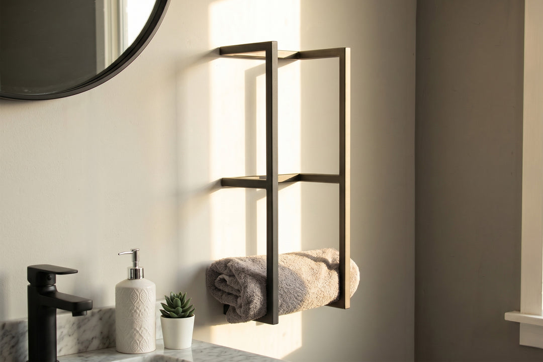 Sleek Metal Towel Rack – Bathroom Towel Holder