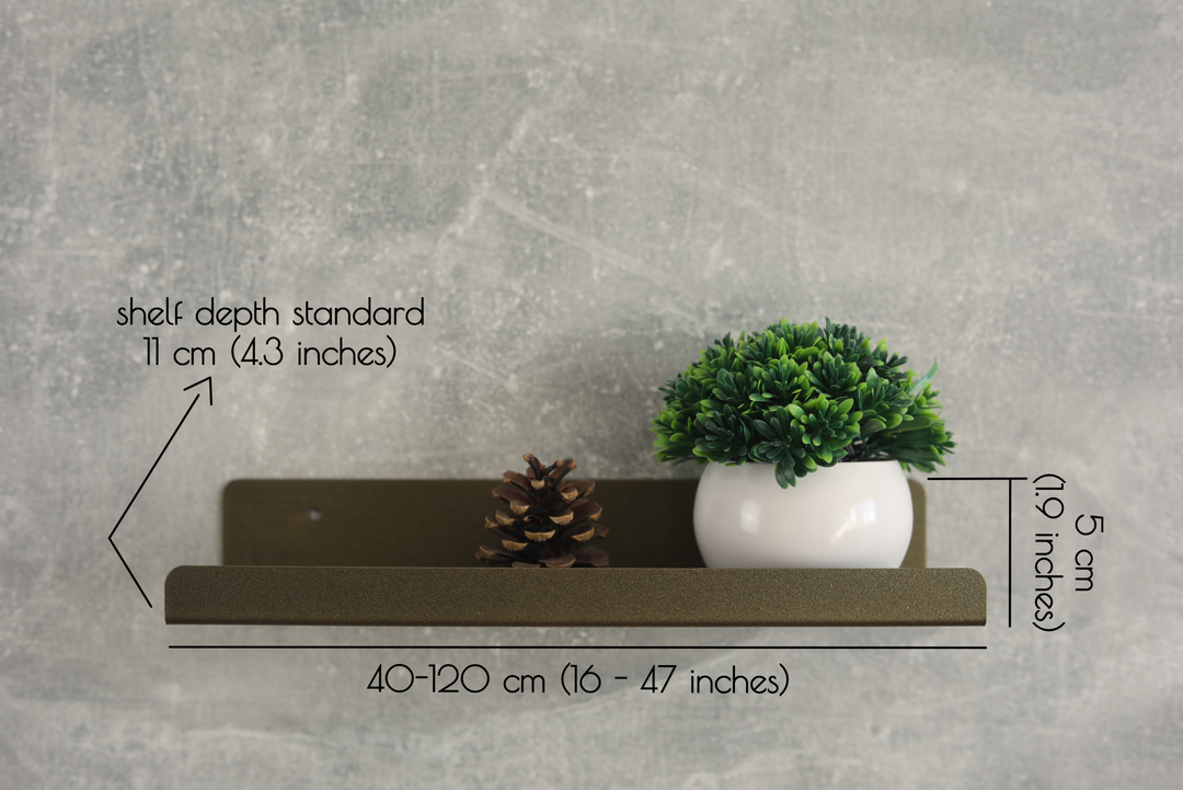 Deep Metal Wall Shelf – Stylish Storage for Books & Decor