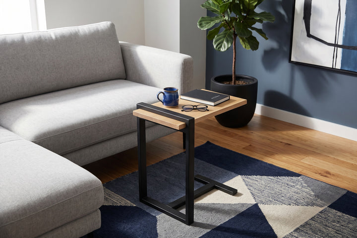 Metal & Wood Bedside Table – Stylish Design