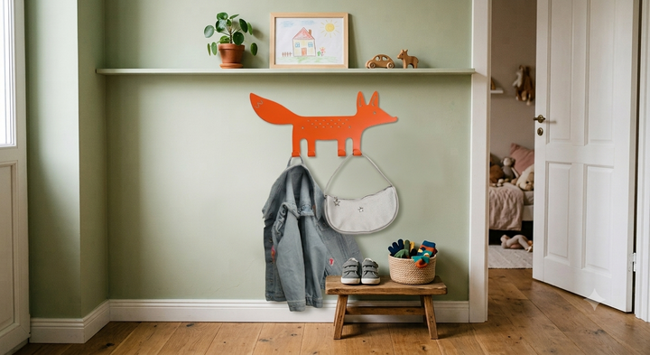 Children’s Room Wall Hangers – Animal-Shaped Metal Hooks