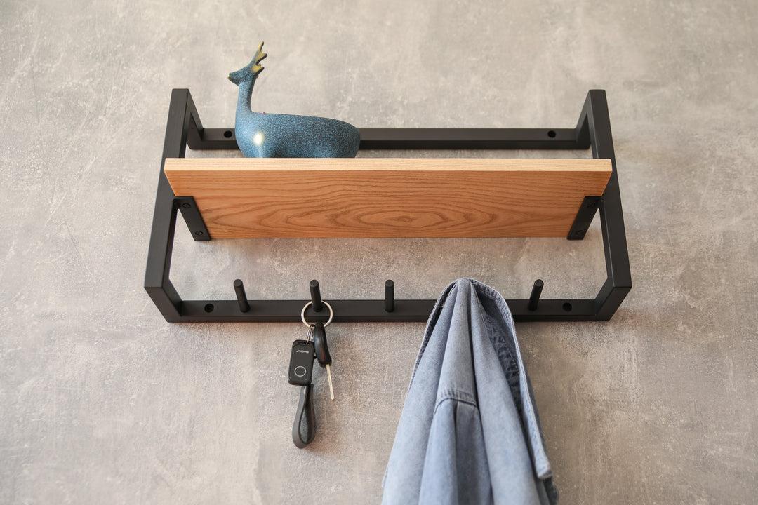 Modern-coat-rack-with-sturdy-hooks-and-storage-shelf-for-hallway-organization