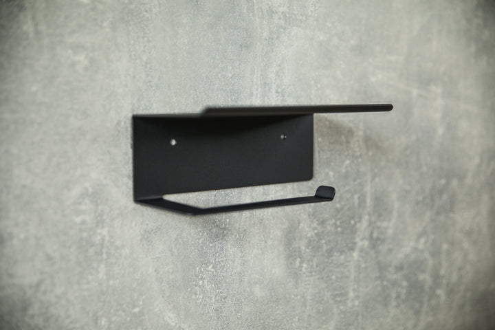 Industrial-style-metal-toilet-paper-holder-with-powder-coated-finish