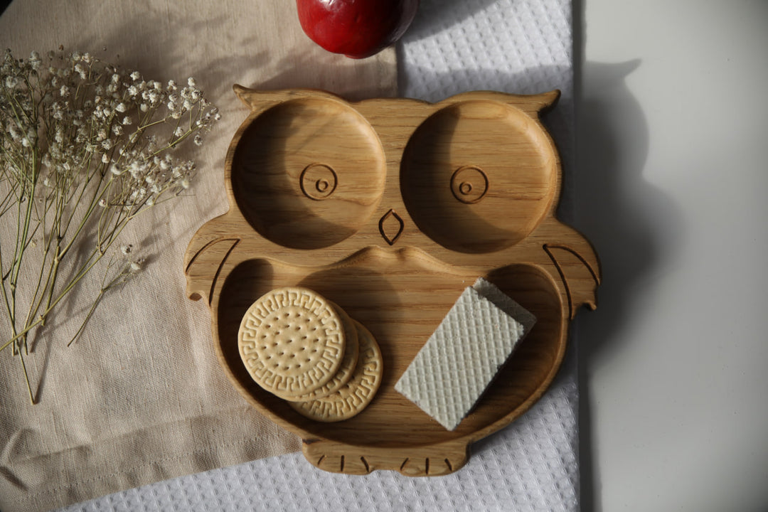 Wooden children's plate "Owl"