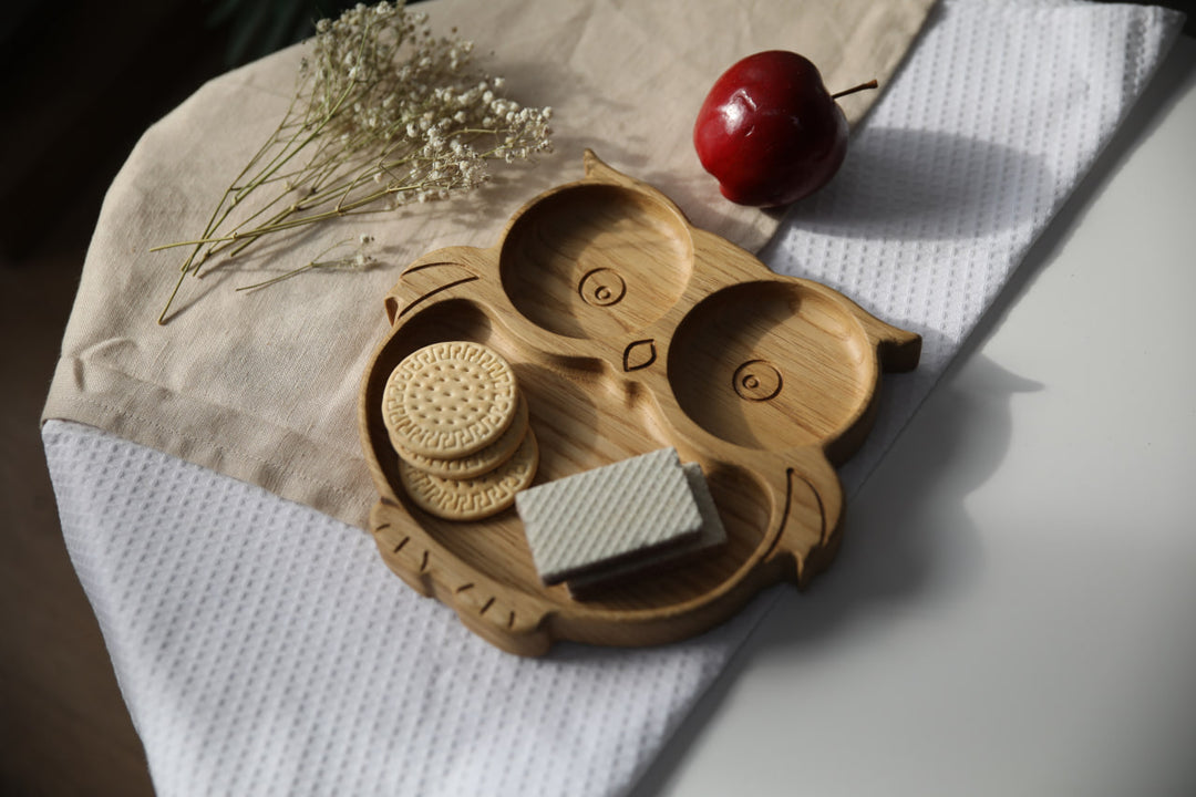 Wooden children's plate "Owl"