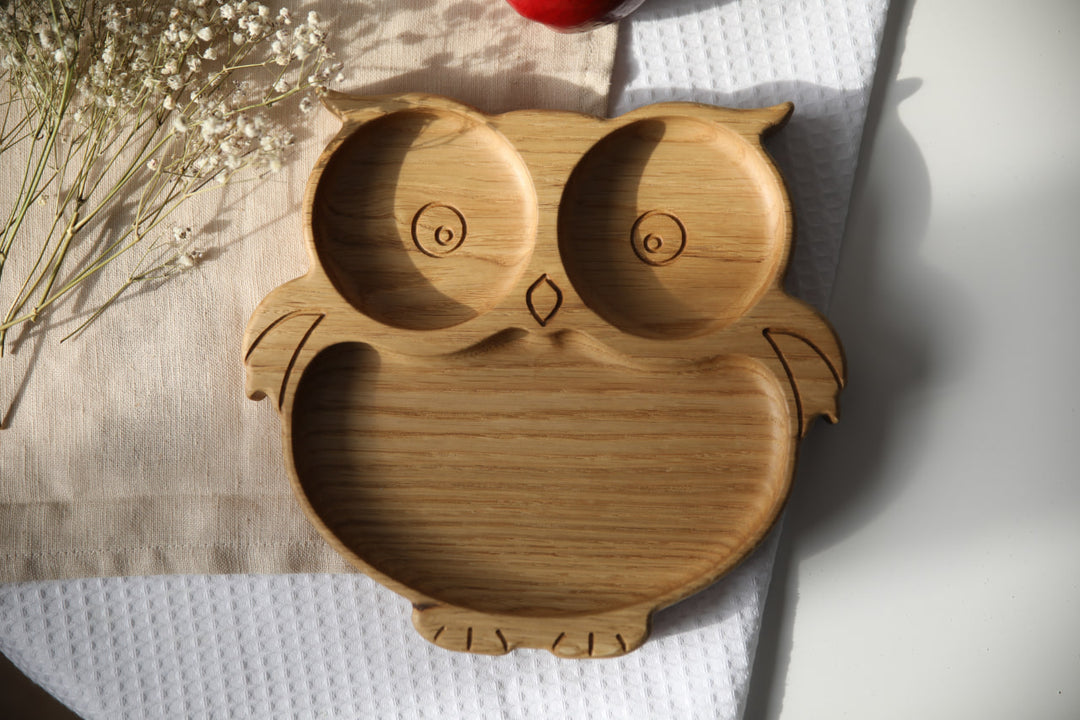 Wooden children's plate "Owl"