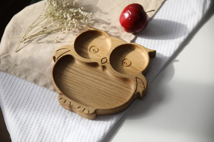Wooden children's plate "Owl"