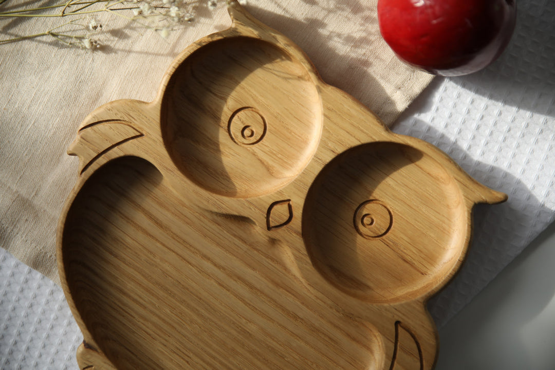 Wooden children's plate "Owl"