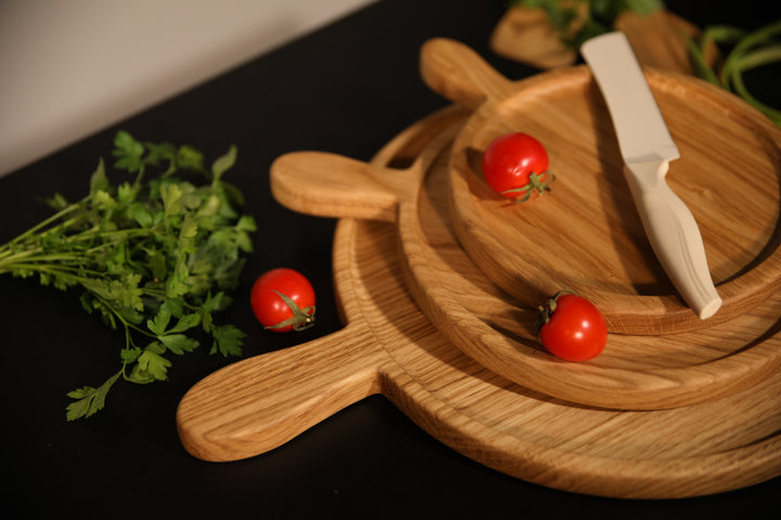 Set of boards Frying pan with a stand
