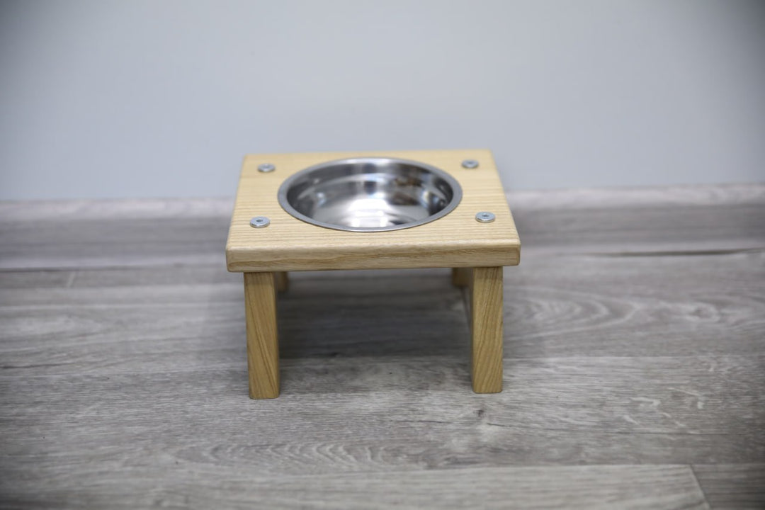 Elevated Cat Bowl Holder - Handmade Raised Dog Feeder
