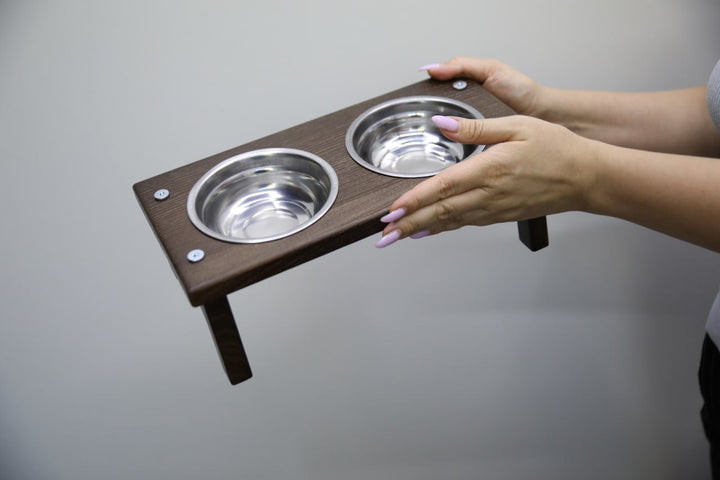 Elevated Cat Bowl Holder - Handmade Raised Dog Feeder