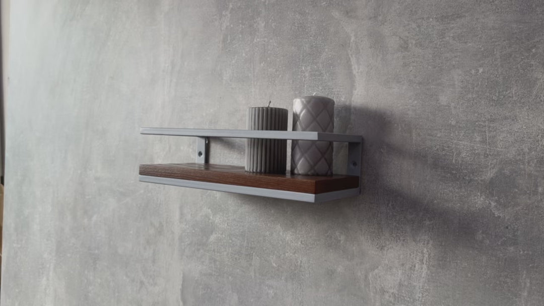 Livingroom decor shelf - Rustic & Iron Floating Shelf