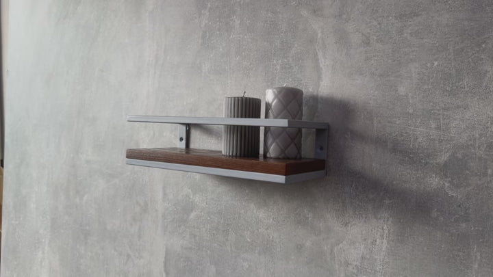 Livingroom decor shelf - Rustic & Iron Floating Shelf
