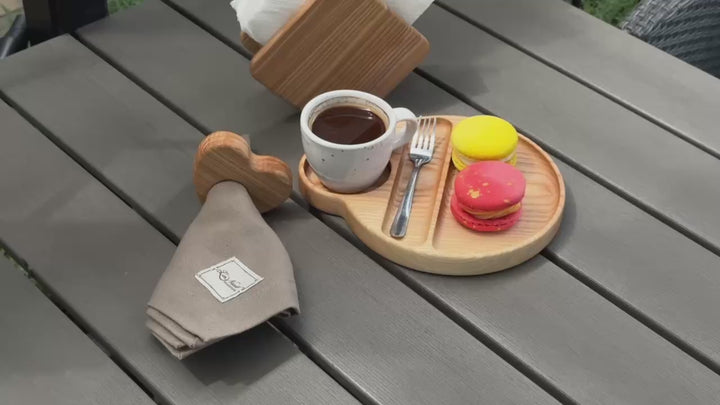 Handmade Wooden Coffee Tray – Rustic Style