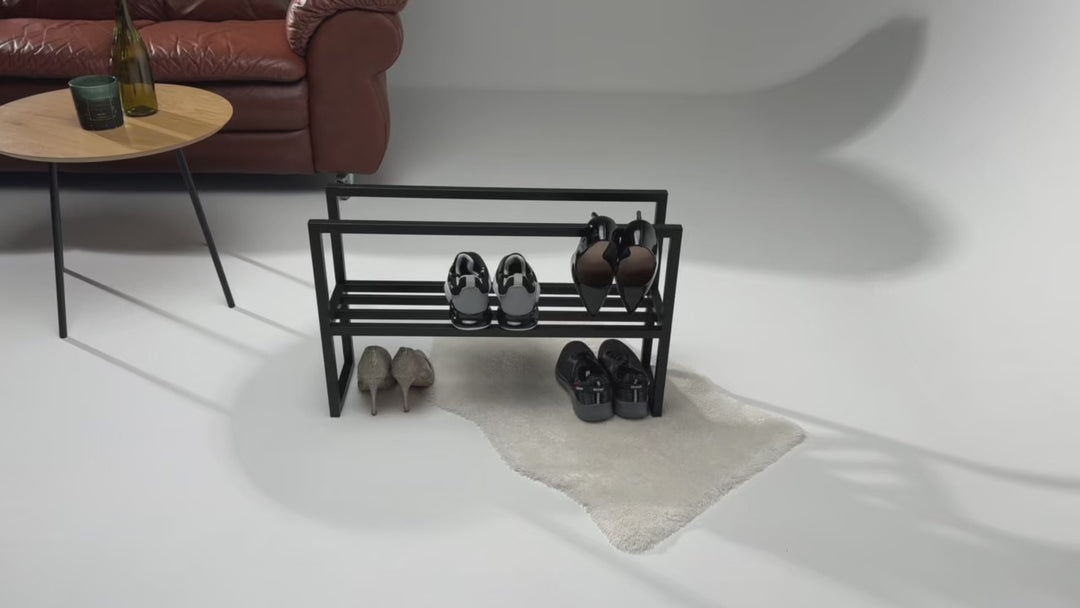 Floor Metal Shoe Shelf - Durable & Modern Storage