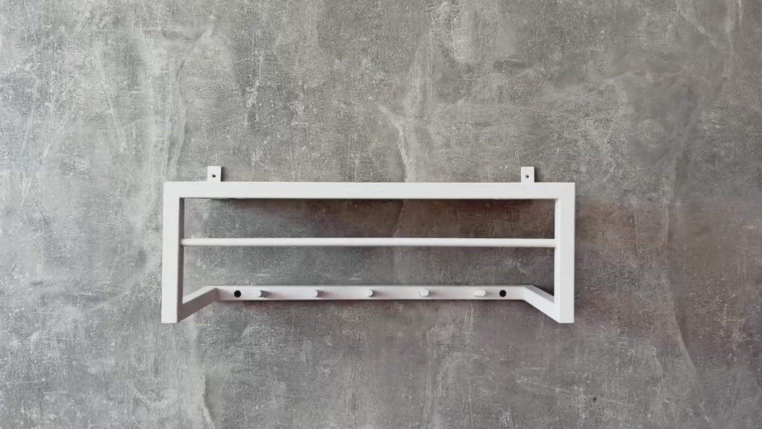 Heavy-Duty Industrial Hook Shelf - Shelf With Hooks