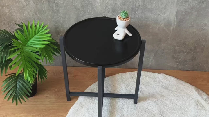 Metal & Wood Coffee Table – Stylish & Detachable Design