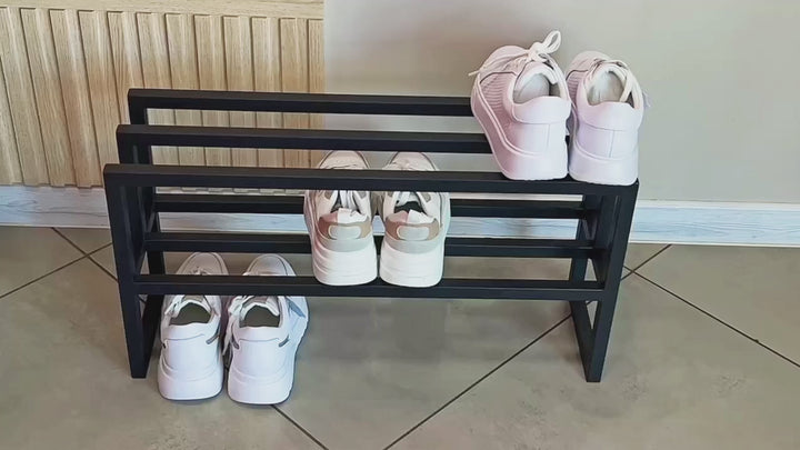 Industrial Metal 2tier Shoe Rack - Compact Storage of Shoes