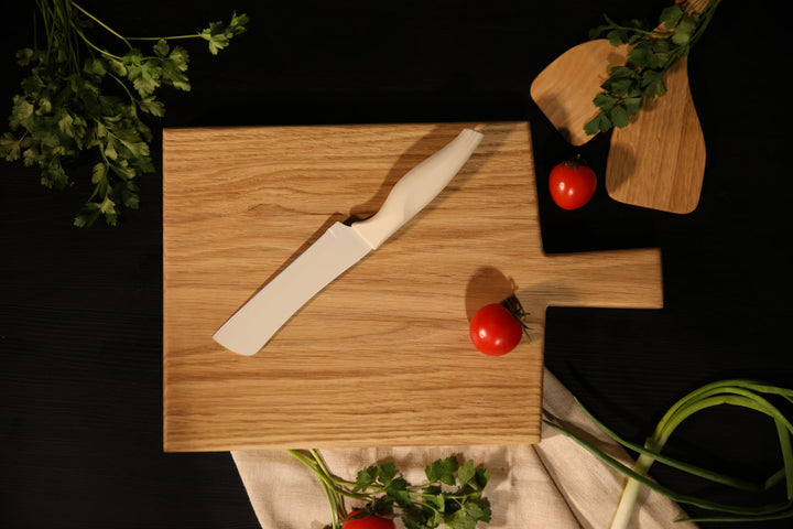 Square Cutting Board – Solid Oak & Ash Wood for Kitchen