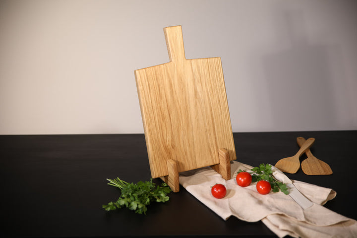 Square Cutting Board – Solid Oak & Ash Wood for Kitchen